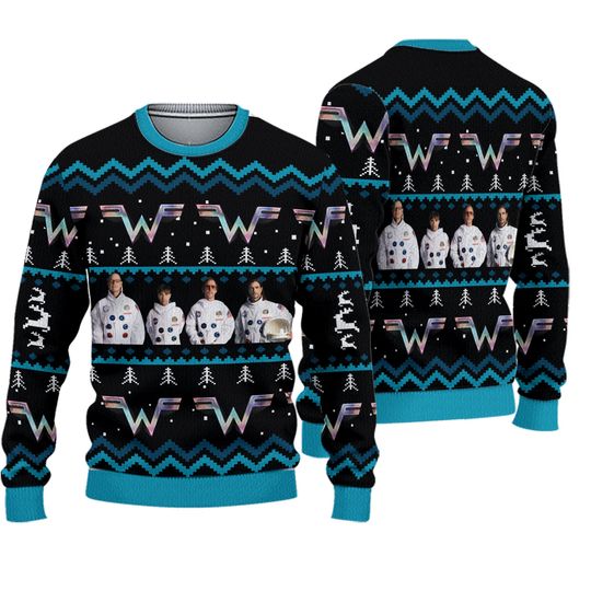 Weezer Ugly Christmas Holday Sweater S-5XL
