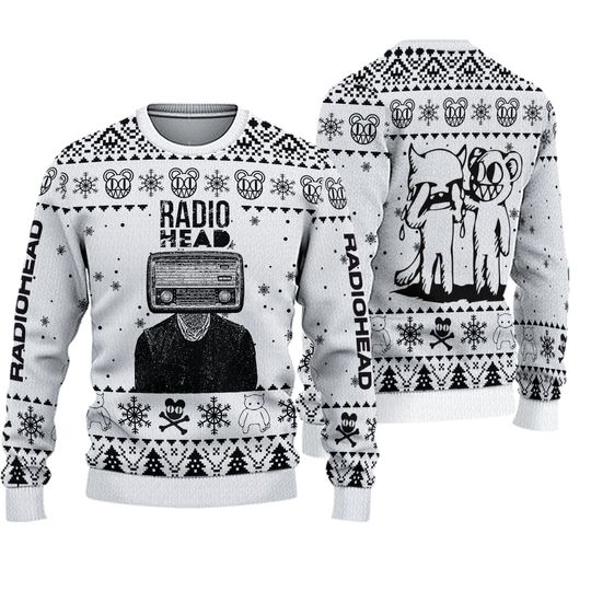 Radiohead Band Rock Band Music Ugly Christmas Sweater Full Sizes