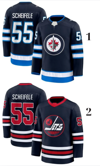 Discover Custom Men's #55 Scheifele Navy Home / Alternate All Stitched Jersey