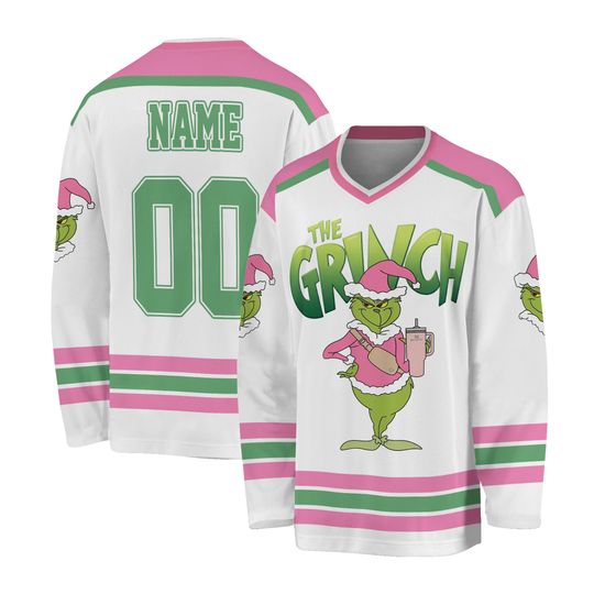 Personalized funny character Christmas Hockey Jersey: Funny Custom Team Shirt