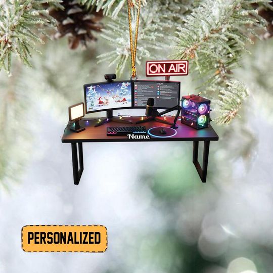 Discover Personalized Recording Music Studio Christmas Ornament, On Air Ornament, Singer Gift, Podcaster Gift, Voice Over Keepsake Decor