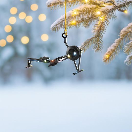 Discover Personalized Rowing Machine Christmas Ornament, Gym Machine Ornament, Fitness Ornament Gift, Bodybuilder Gift, Workout Ornament