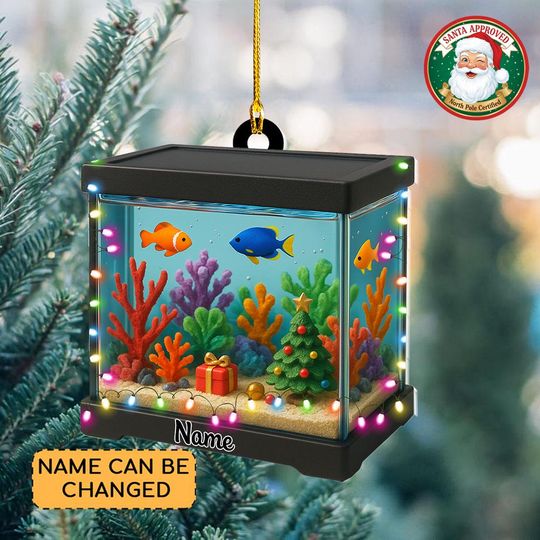 Discover Personalized Aquarium Christmas Ornament, Aquarium Fish Tank Ornament, Fishes Lovers Gift, Aquarium Park Ornament, Aquarium Lover