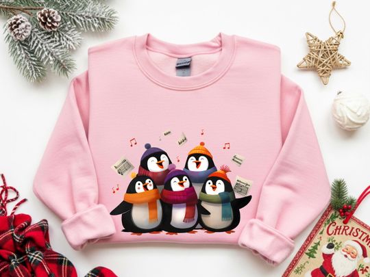 Discover Funny Penguin Shirt, Singing Penguin Sweatshirt, Family Christmas