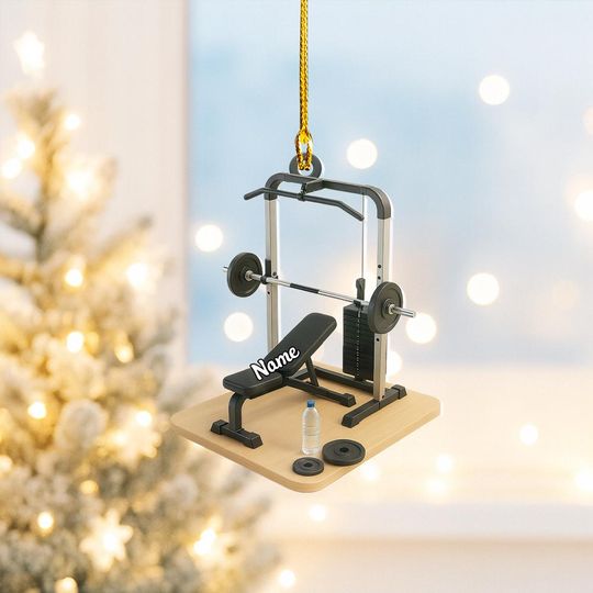 Discover Personalized Gym Equipment Christmas Ornament Sport Fitness Ornament Workout Ornament Gym Studio Ornament Crossfit Trainer Gift