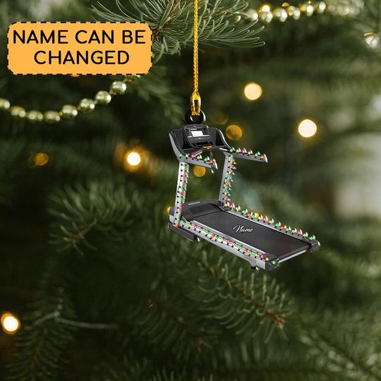 Discover Personalized Treadmill Christmas Ornament, Treadmill Ornament Gift, Gym Christmas Hanging Ornament Home Decor