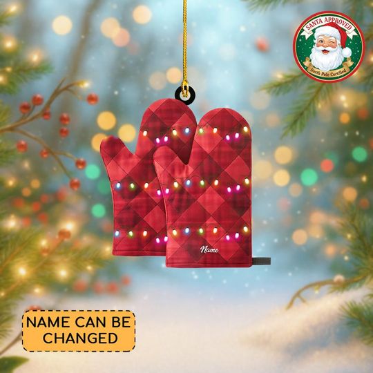 Discover Personalized Oven Mitts Christmas Ornament, Oven Mitts Ornament, Baking Ornament Gift, Bakery Ornament Decor, Baker Ornament Gift