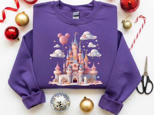 Discover Gingerbread Disney Castle Shirt, Pastel Christmas Tee, Magic Kingdom Shirt