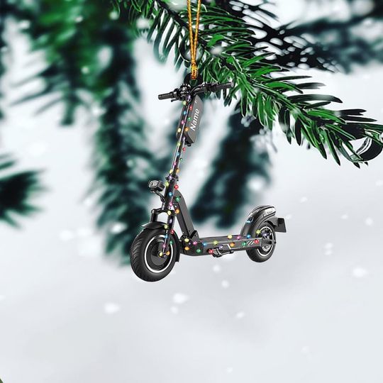 Discover Personalized Electric Scooter Christmas Ornament, Scooter Ornament, Scooter Lovers Ornament Gift, Scooter Ornament Decor ID-0909-GJ6P