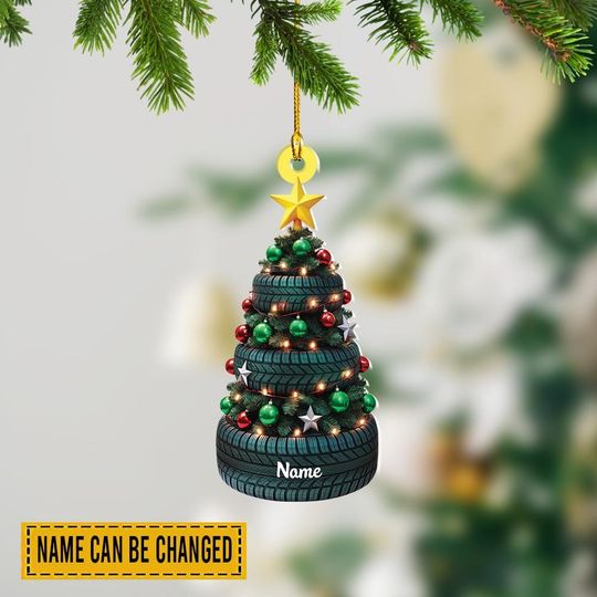 Discover Personalized Car Tires Ornament, Cars Christmas Ornament, Auto Garage Ornament, Auto Repair Ornament, Mechanic Ornament Decor TD-0923-WZGX