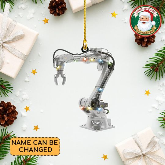 Discover Personalized Industrial Robotics Christmas Ornament, Robotics Hand Ornament, Robotic Welding Keepsake, Engineer Ornament Gift Thdso-3181