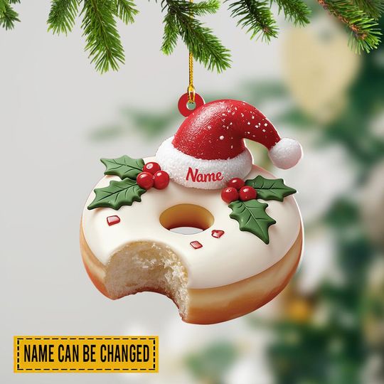Discover Personalized Donuts Christmas Ornament, Doughnut Ornament, Baking Ornament Gift, Bakery Ornament Decor, Baker Ornament Gift TD-0923-XTLV