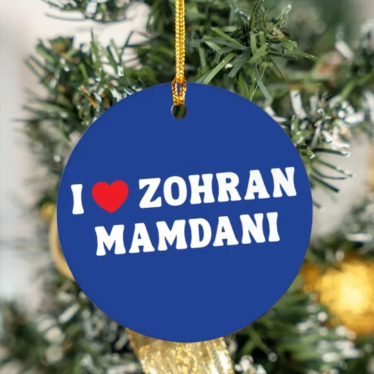 Discover NYC Mayor Mamdani New York Ceramic Christmas Ornament Zohran NYC Xmas Gift