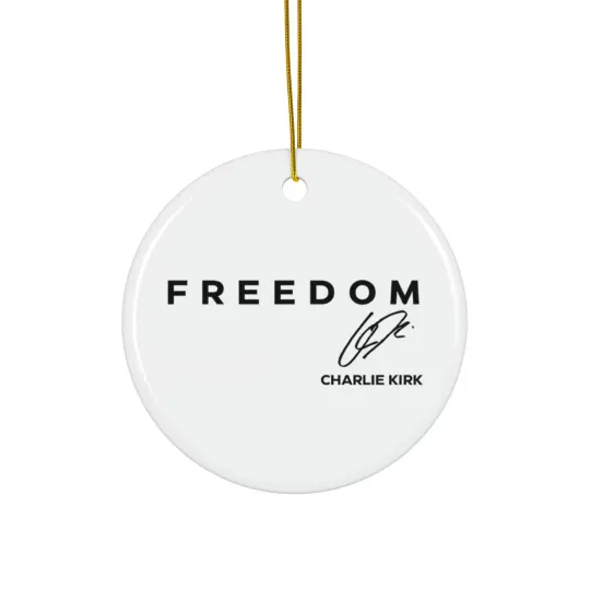 Charlie Kirk Christmas Ornament Freedom Design Turning Point USA Xmas Decor Gift
