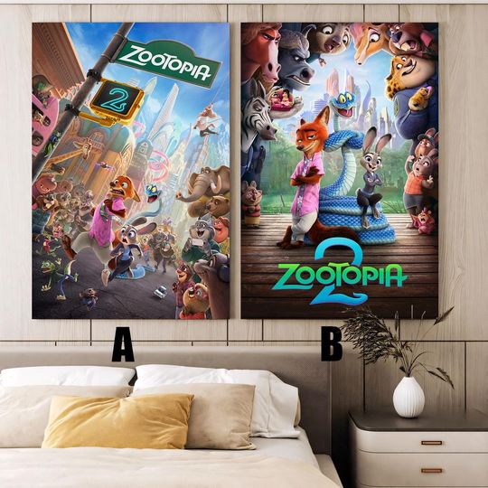 Discover Zootopia 2 (2025) Movie poster,Frameless canvas posters,Vintage posters,Holiday gift,Room decorations,Christmas gifts