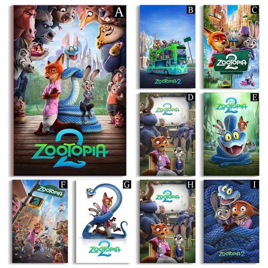 Discover Zootopia 2 Movie 2025 Poster, high-definition canvas poster,Film Fan Collectibles,Gift Poster,Frameless.