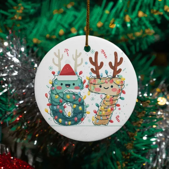 Discover Funny 6-7 Christmas Lighting Decoration - Xmas Tree Six Seven Holiday Keepsake