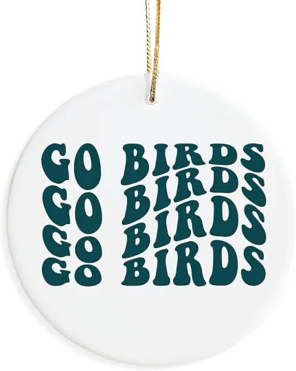 Discover Football Ornament - Go Birds Ceramic Christmas Keepsake Philly Xmas Holiday Gift