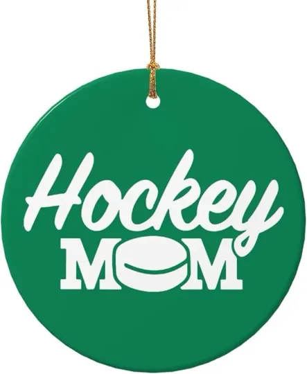 Hockey Mom Ceramic Christmas Ornament - Xmas Tree Decor Keepsake Holiday Gift