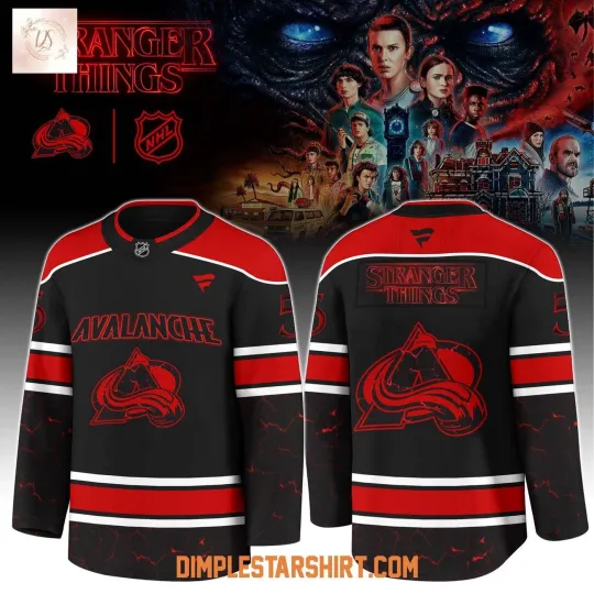 Colorado Avalanche x Stranger Things 5 One Last Adventure Hockey Shirt
