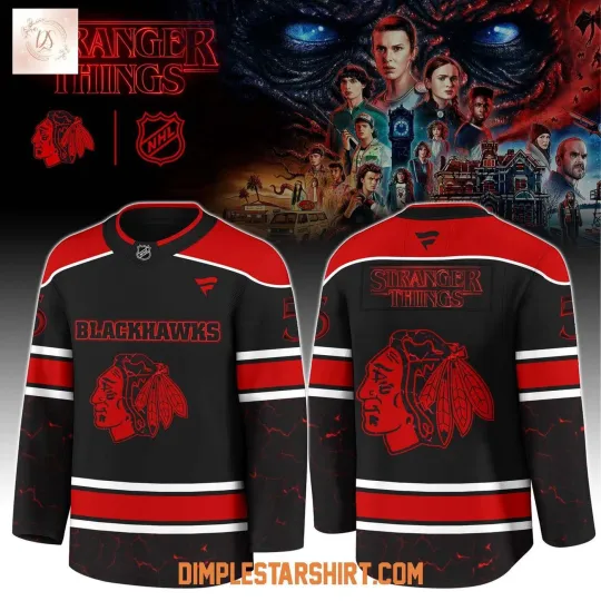 Chicago Blackhawks x Stranger Things 5 One Last Adventure Shirt