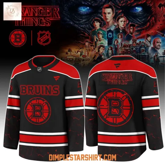 Boston Bruins x Stranger Things 5 One Last Adventure Shirt Men's