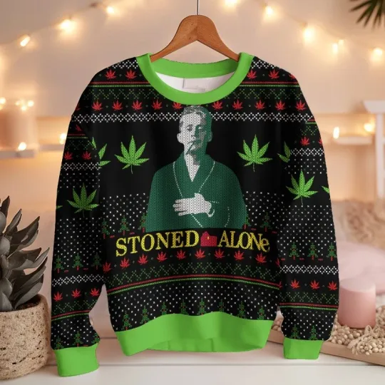 Discover 420 Stoned Alone Ugly Christmas Sweater