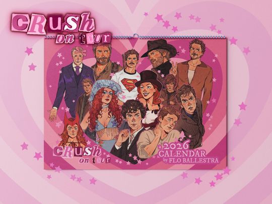 Discover CRUSH! ON TOUR 2026 Vertical Wall Calendar