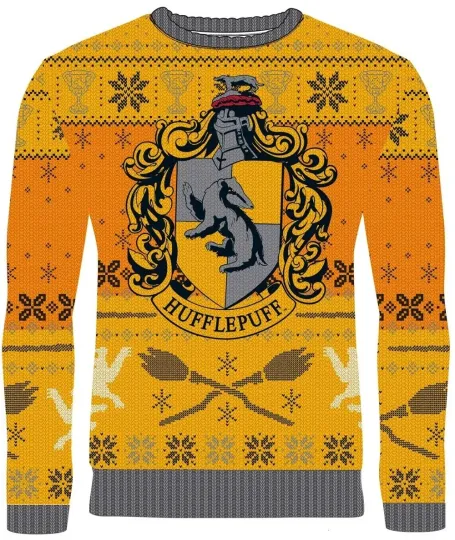 Harry Potter Ho Ho Hufflepuff Ugly Christmas Sweater Ugly Sweater