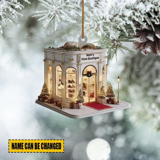 Discover Personalized Shoe Boutique Christmas Ornament, Shoe Store Ornament, Store Ornament, Shoes Lovers Ornament, Shoes Shop Ornament