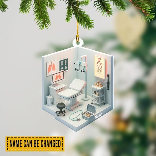 Discover Personalized Hospital Room Christmas Ornament, Medical Examination Room Ornament, Doctor Ornament Gift, Nurse Ornament Gift
