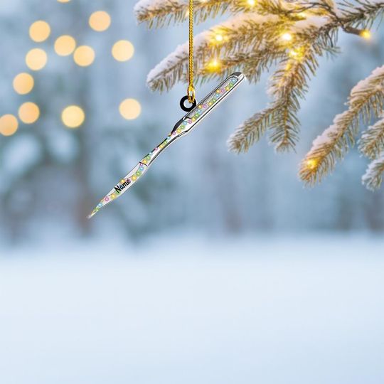 Personalized Scalpel Flat 2D Christmas Ornament For Doctors, Surgeon Gift, Medical Ornament for Surgeons and Medical Students