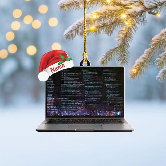 Discover Custom Laptop Coding IT Ornament, Coder Christmas Ornament Gift, Holiday Keepsake for Programmers & Tech Experts