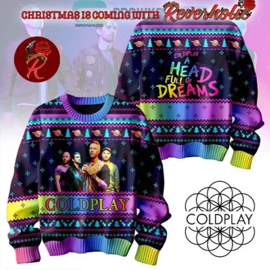 Coldplay A Head Full Of Dreams Colorful 2025 Ugly Christmas Sweater