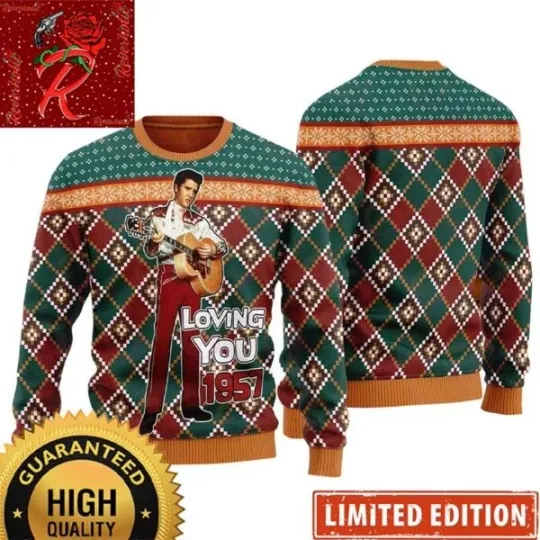 Discover Elvis Presley Loving You 1957 Ugly Christmas Sweater