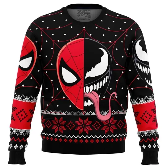 Christmas Spider-Man And Venom Ugly Sweater For A Festive Team-Up