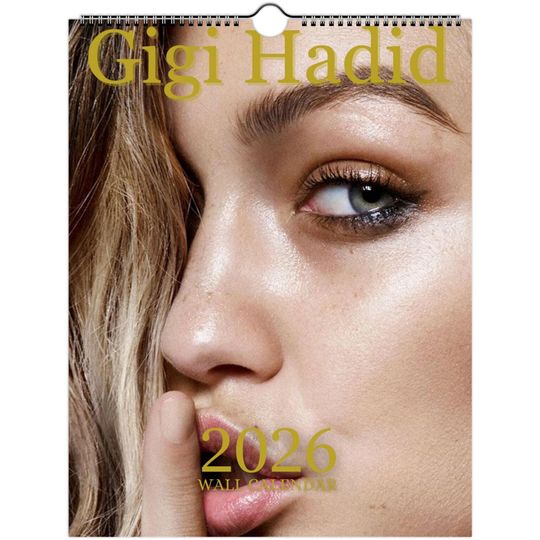 Gigi Hadid 2026 Wall Calendar US Holidays
