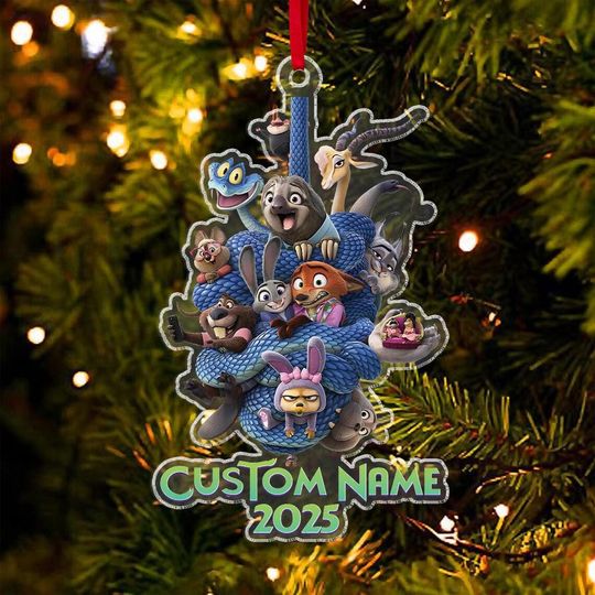Discover Personalized Disney Zootopia Christmas Ornament, Disney Nick And Judy Ornament Decor, Zootopia 2 Holiday Ornament, Disney Xmas Gift