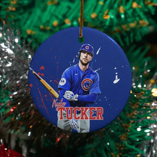 Discover Kyle Tucker Inspired Design Ceramic Christmas Ornament - Chicago Fans Tribute