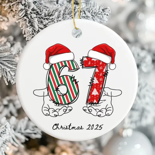 Discover Christmas 67 Ceramic Ornament 2025 Xmas Tree Holiday Gift 67 Keepsake