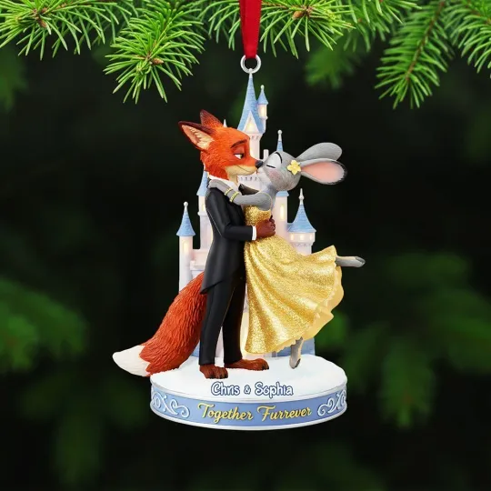 Nick Wilde Judy Hopps Christmas Ornament Zootopia Couple Christmas Ornament Gift