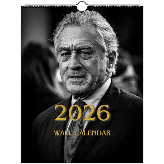 Discover Robert De Niro 2026 Wall Calendar - Iconic Actor Display