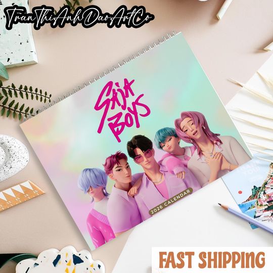 2026 Kpop Demon Hunter Saja Boys Vertical Wall Calendar, New Year, Glossy & Matte