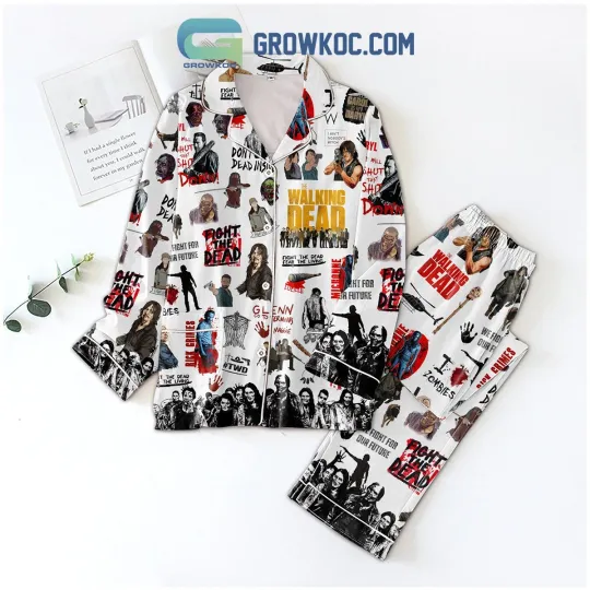 Discover The Walking D Fight The Dead Fear The Living Polyester Pajamas Set