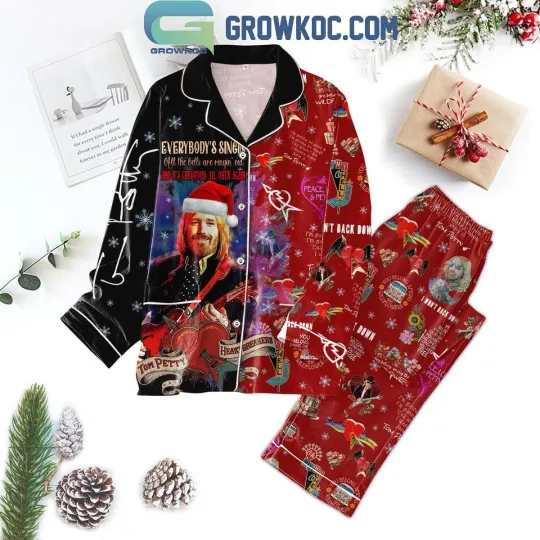 Discover Tom Petty I Back Down Christmas Polyester Pajamas Set