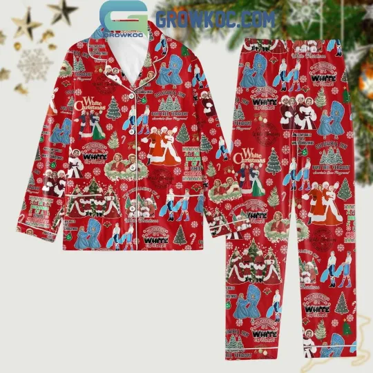 Discover White Christmas Columbia Inn Pine Tree Vermont Polyester Pajamas Set
