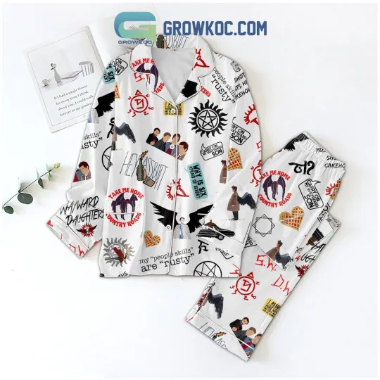 Discover Supernatural Take Me Home Country Roads Pajamas Set