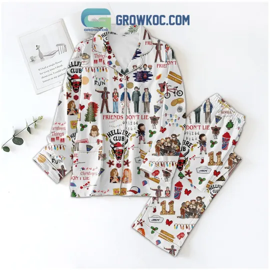 Stranger Things Hellfire Club Friends Dont Lie Pajamas Set