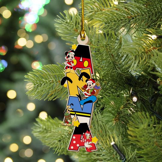 Discover Custom Disney All Movie Alphabet Ornament, Kids Name Ornament, Xmas Tag for Stockings, Kids Xmas Gifts,Christmas Ornaments for Family UN4R01
