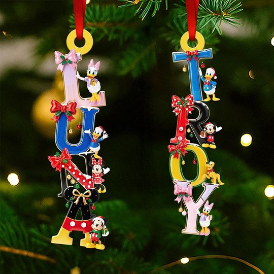 Discover Mickey & Friends Alphabet Acrylic Ornament  Personalized Christmas Gift